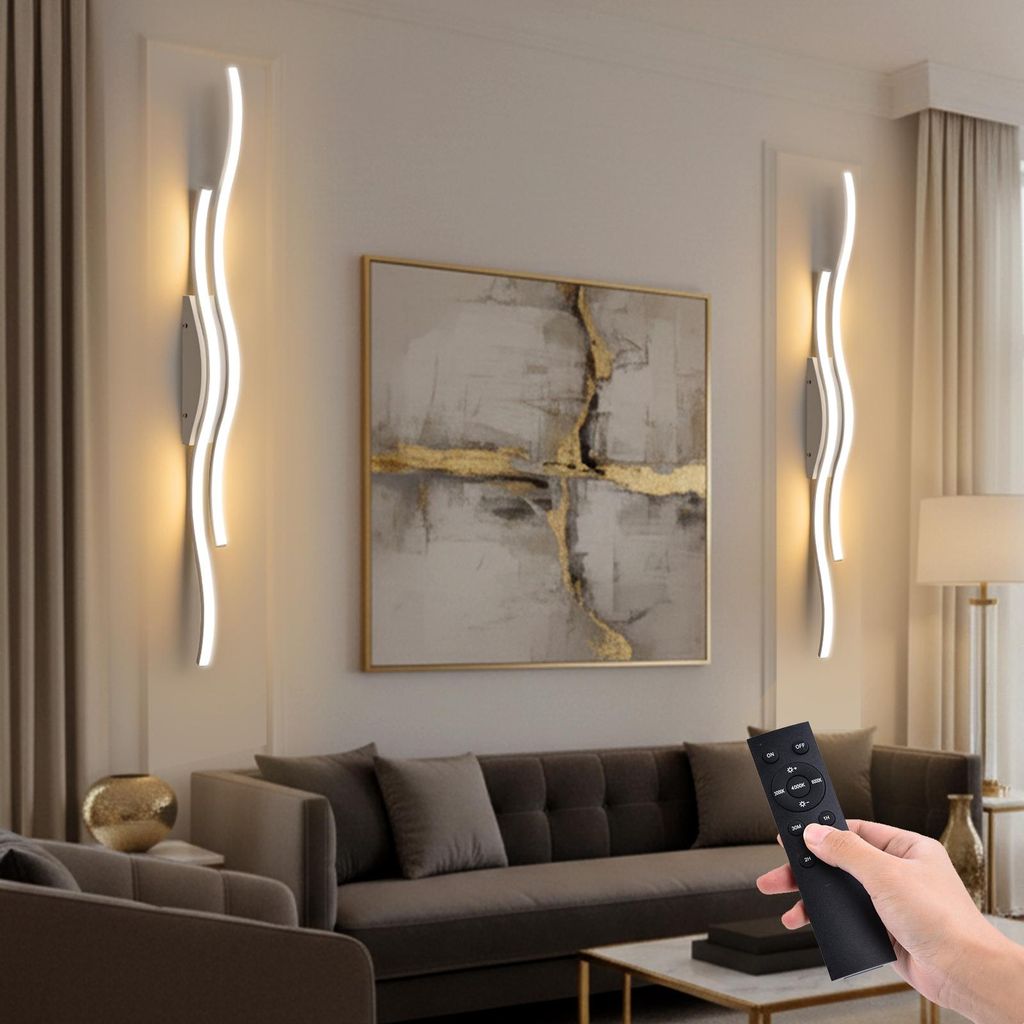2 Stück LED Wandleuchte Wellenform Innen Modern Dimmbar 3 Produktbild 