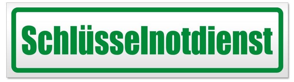 Kiwistar - Autoaufkleber - Grün - 30 x 8 cm - Schlüsselnotdienst - Hinweis Aufkleber Sticker für Auto, Kfz, Fahrrad, PKW, LKW