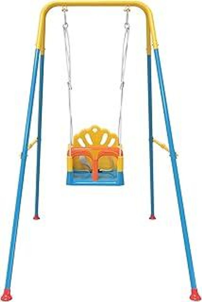 Babyschaukel Outdoor mit Gestell, Babyschaukel für drinnen und draußen, Baby Swing für den Garten, sicheres und langlebiges Design, wächst mit ...