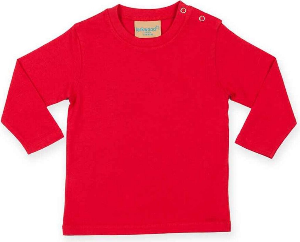 Larkwood - T-Shirt für Baby Langärmlig PC4781 (80) (Rot) Produktbild 
