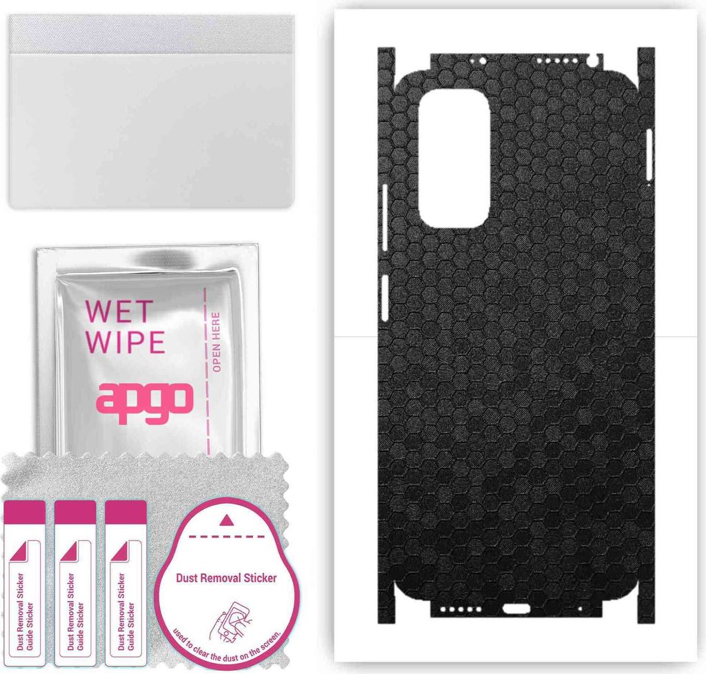 apgo Rückseite + Seiten Schutzfolie, Skin, kompatibel mit Xiaomi Redmi Note 11, Hinten Displayschutzfolie aus Vinylfolie, kratzfest, einfache Mont...