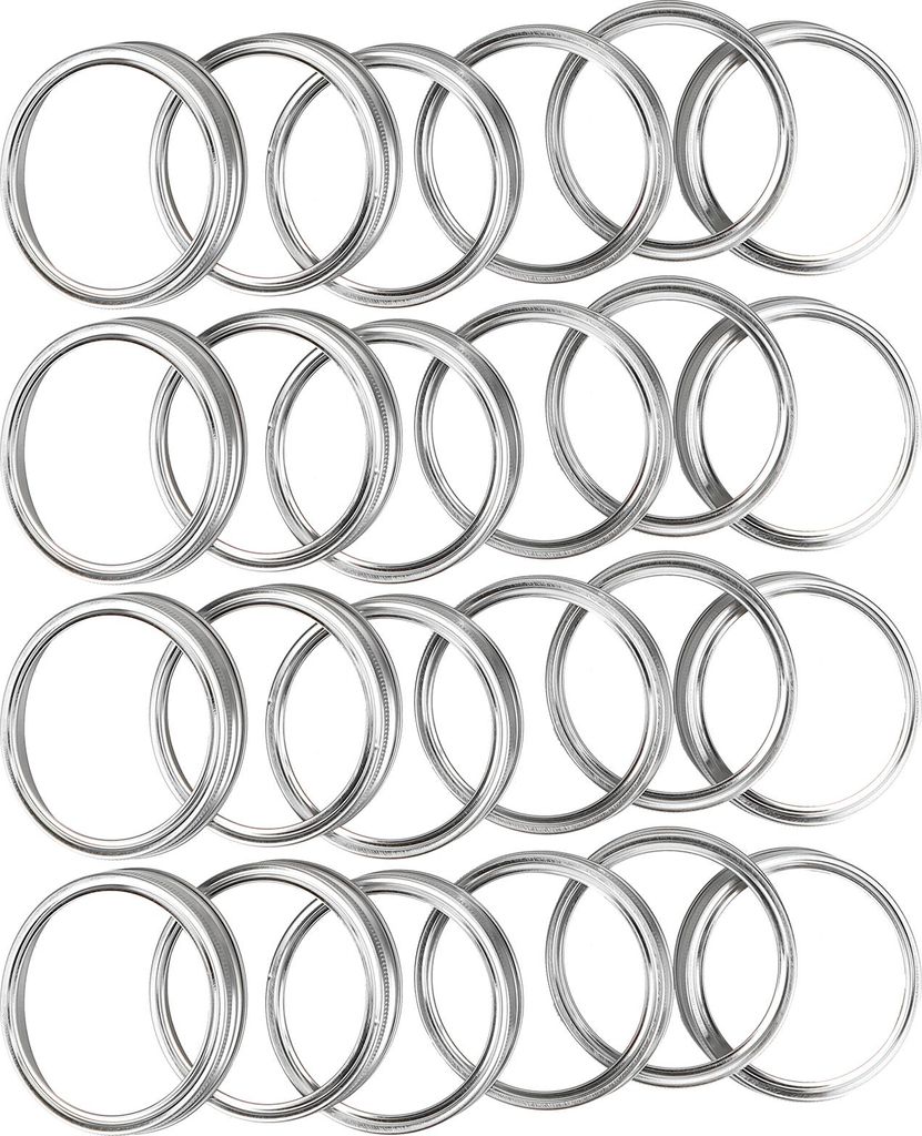 24pcs Jar Sealing Storage Lids SplitType Solid Caps Runde Form kann Zubehör Küche Supplies(Silver 86mm)