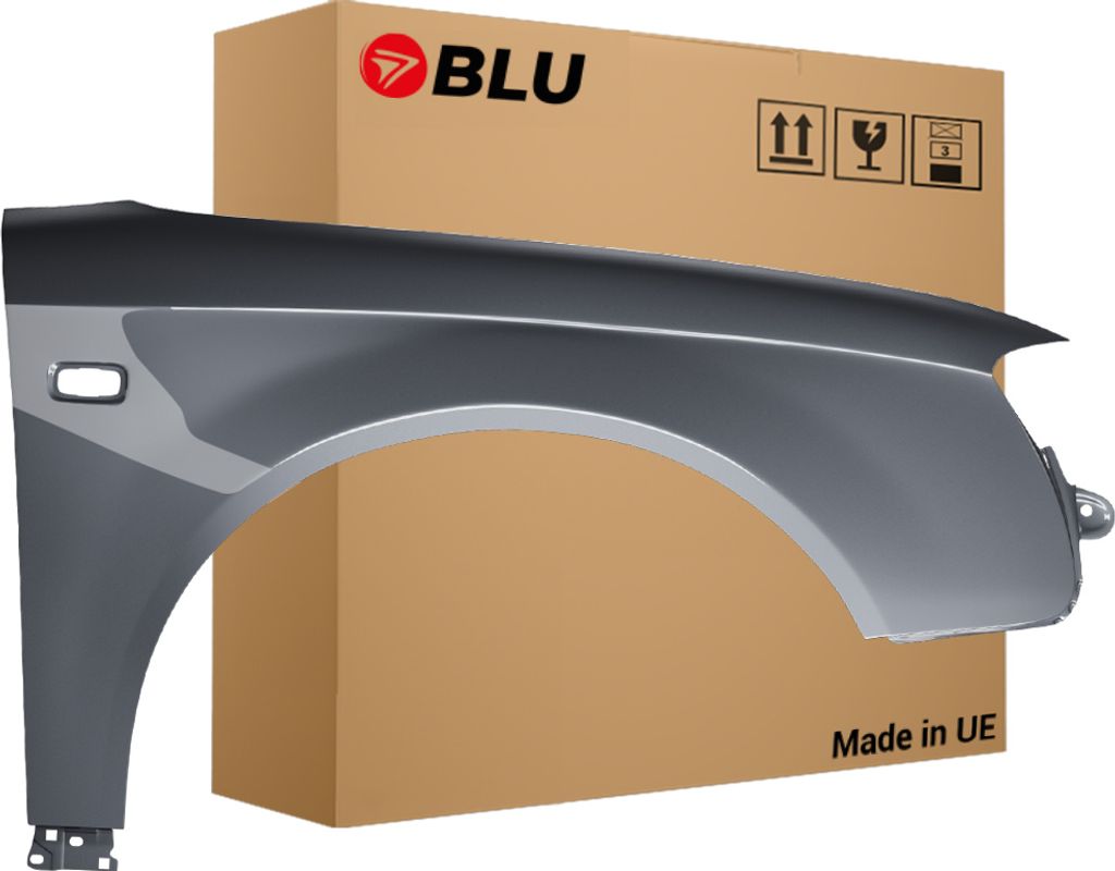 BLU Kotflügel Passend für Audi A4 B7 LY7G Rechts Grau QuarzGrau | 2004-2008 | Vorderseite Vorne | Lackiert | Einbaufertig