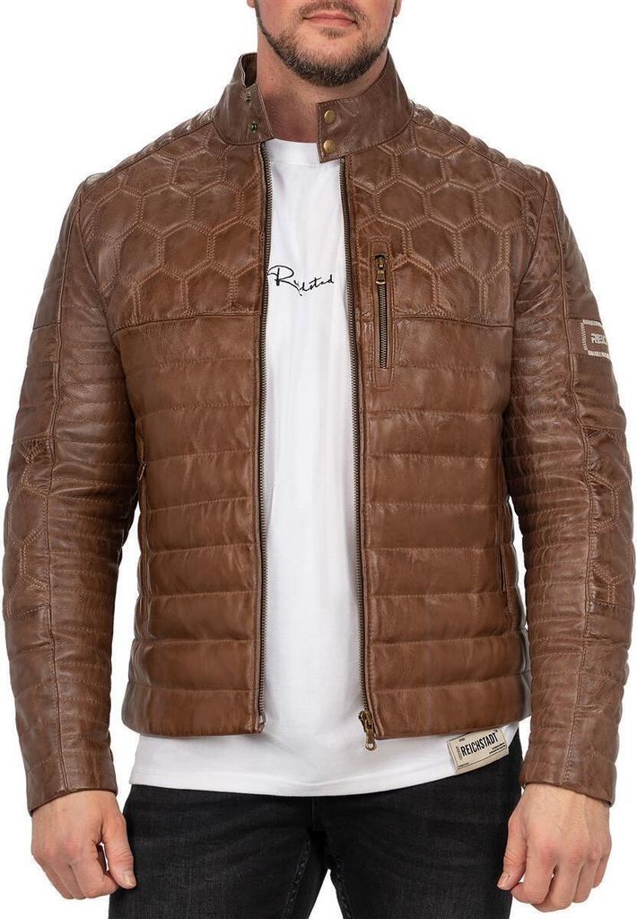 Reichstadt Herren Echtlederjacke 22RS31 LUX - Cognac L