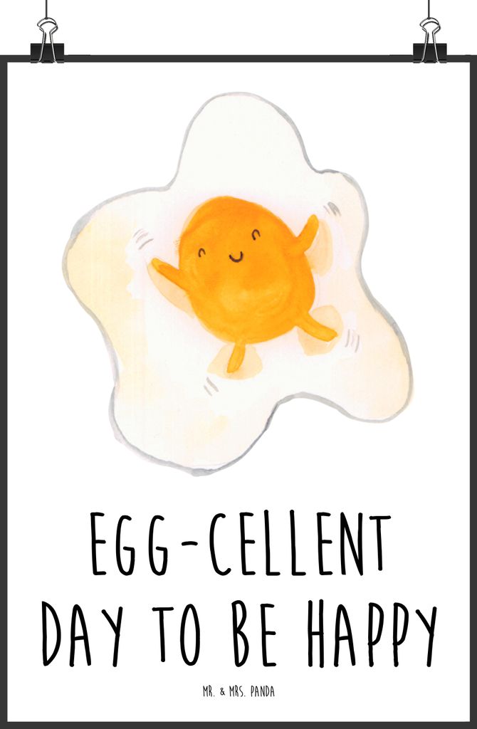 Mr. & Mrs. Panda Bild Spiegelei Ei DIN A1 - Weiß - Geschenk, drucke, Kunstdruck, Tag, Schön, Plakat, Lustige Sprüche, Wandbild, Deko, Glücklich...