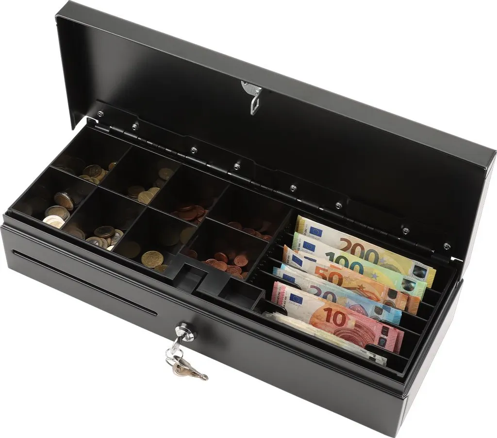 Tiroir-caisse compact Olympia HS 170 noir pour commerce et magasin