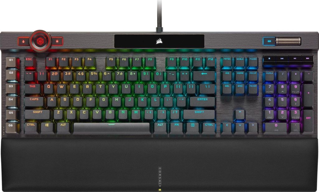 Corsair K100 RGB, Przewodowa, USB, Mechaniczna, QWERTY, RGB Zdjęcie produktu 