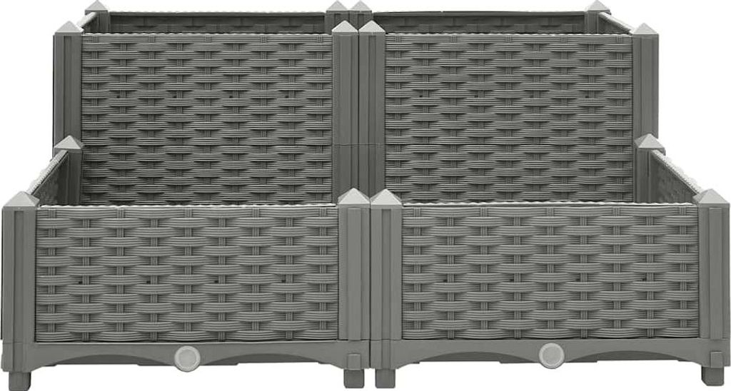 vidaXL Hochbeet 80x80x38 cm Polypropylen