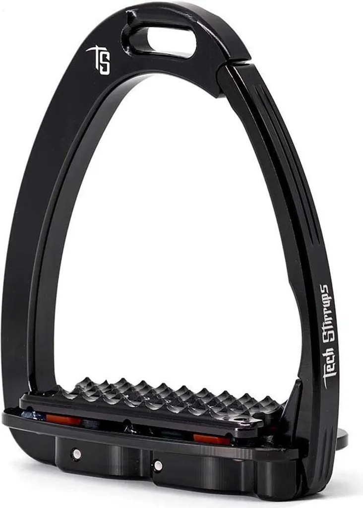 Tech Stirrups Venice Dressage Plus Étrier Noir Noir de Haute Qualité