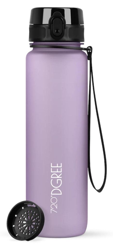 720°DGREE Trinkflasche uberBottle softTouch mit Sieb lilac Produktbild 