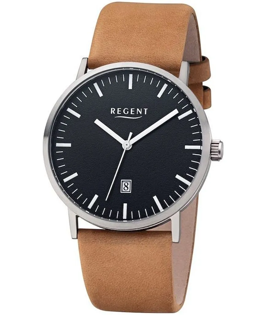Montre chronographe Regent F-1232 robuste contre les rayures quotidiennes