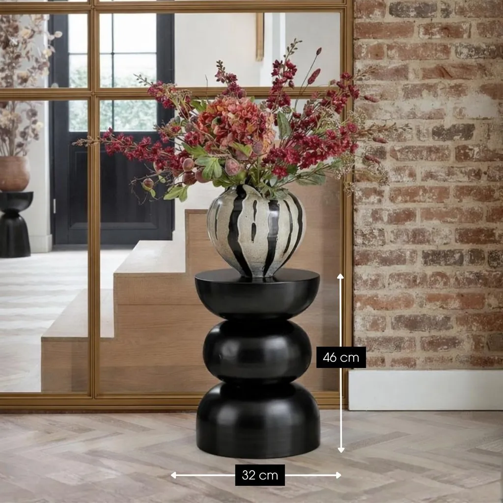 Petite table basse en fer noir mat meuble d'appoint compact et robuste - 3