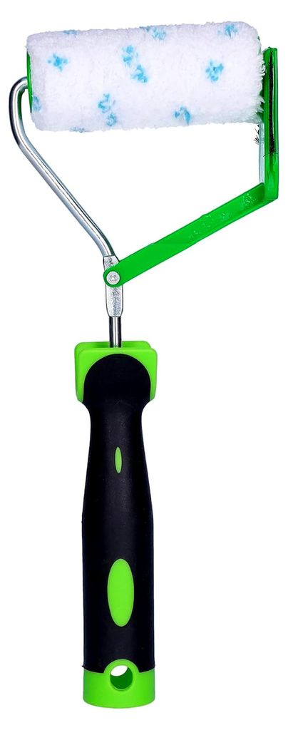 Farbrolle zum Schneiden von Wandfarben mit Kantenstreicher und Griff in 2-Komponenten-Technologie