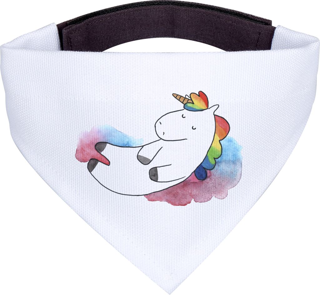 Mr. & Mrs. Panda Halstuch Hund Einhorn Wolke 7 - Weiß - Geschenk, Hunde-Halstuch, Hundehalstuch, Unicorn, Verliebt, Einhörner, Hunde, Für, Menschen
