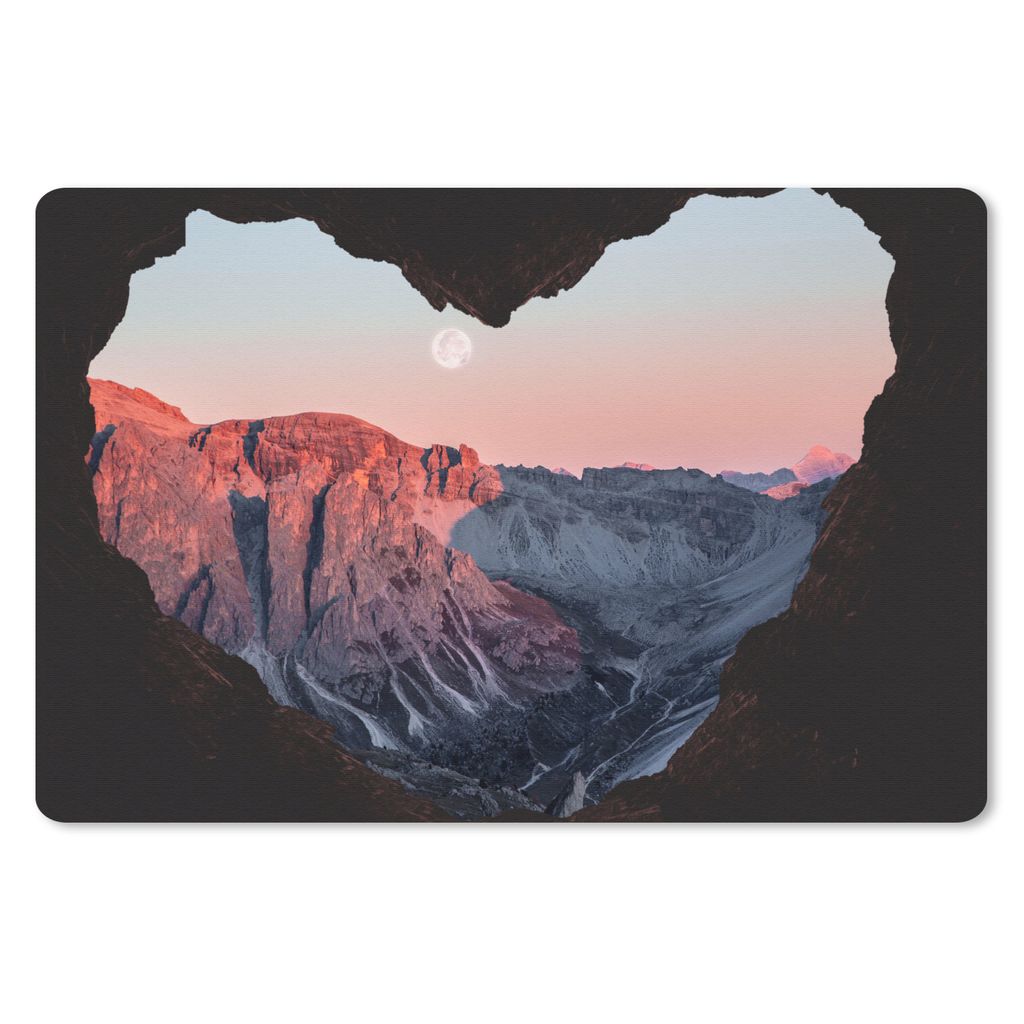 MuchoWow Schreibtischunterlage Sonnenuntergang von der Höhle aus 60x40 cm - XXL Mauspad - Großes Mauspad
