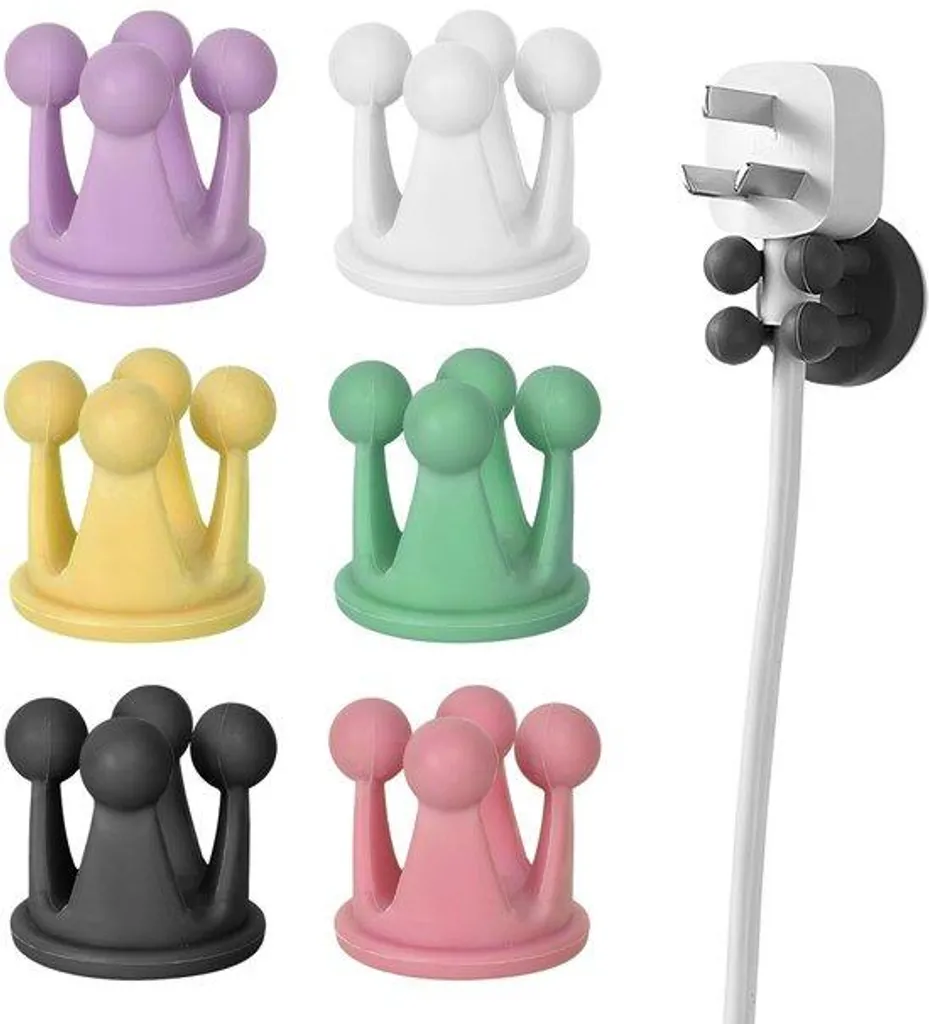 Rangement salle de bain sans percer lot de 12 en silicone adhésif