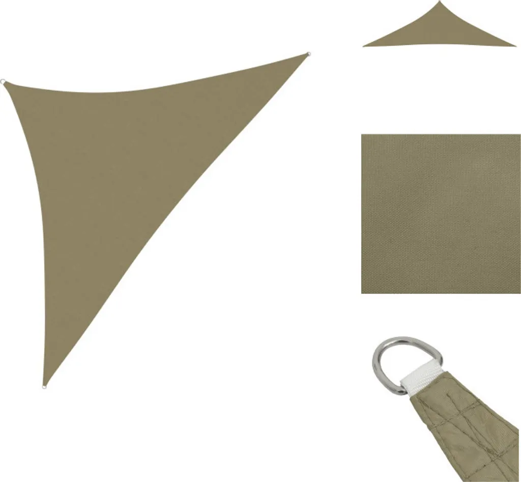 Tenda a Vela Triangolare vidaXL Beige 3x3x4,24 m | Design Oxford PU