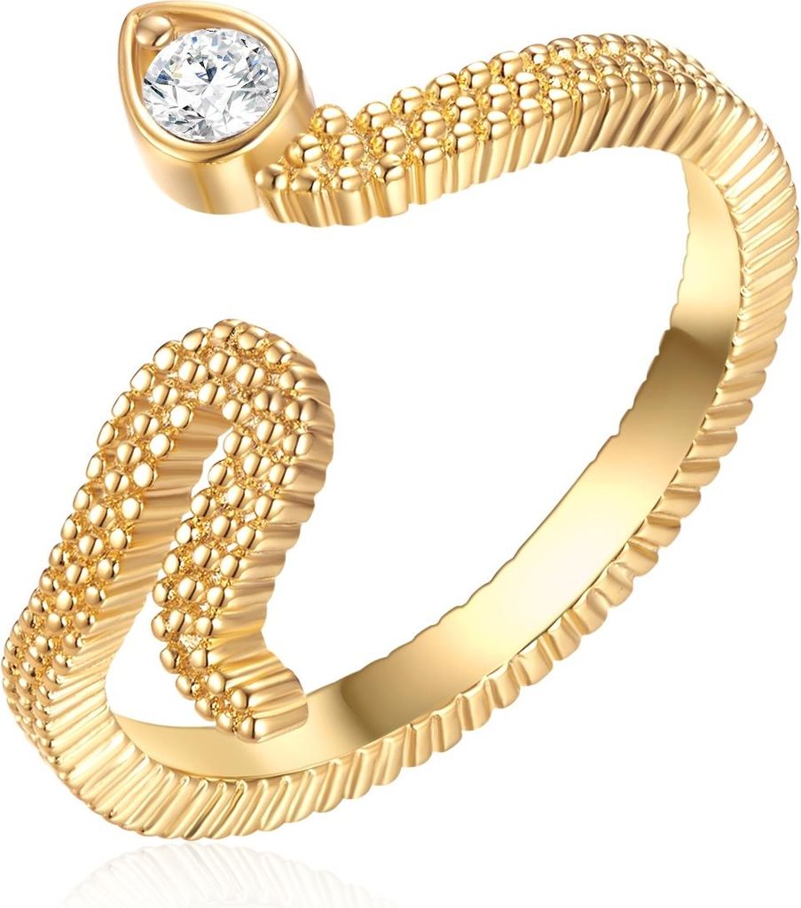 Lulu Jane Ring Schlange Metall-Legierung verziert mit Kristallen von Swarovski 52