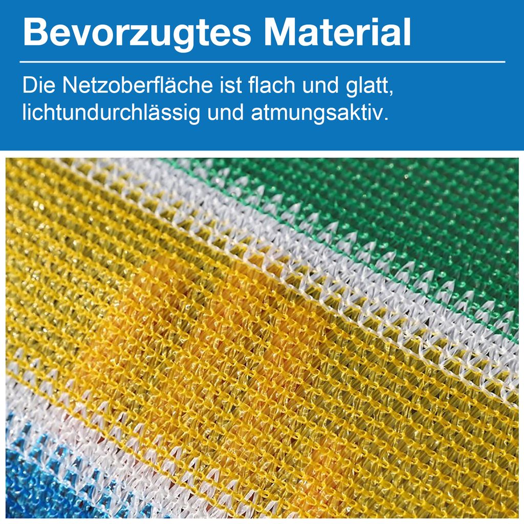 Sonnensegel 4x4 m, Schattierungsnetz mit sen 4x4m wrme-