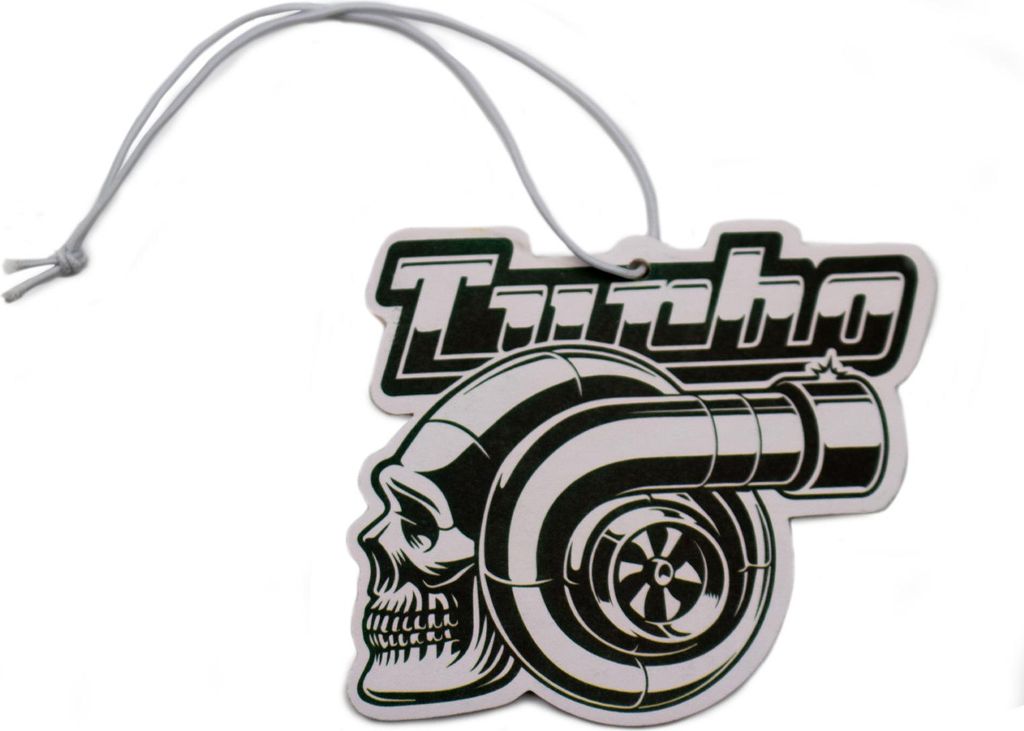 Lufterfrischer Duftbaum für Auto Tuning Zubehör Autoduft Wunderbaum Duft Neuwagen Innenraum 134 Turbo Skull