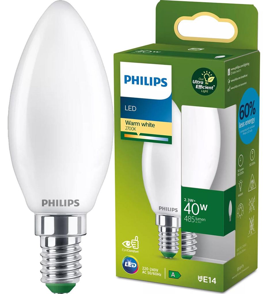 Philips Matowa żarówka Filament w kształcie świeczki 40 W Zdjęcie produktu 