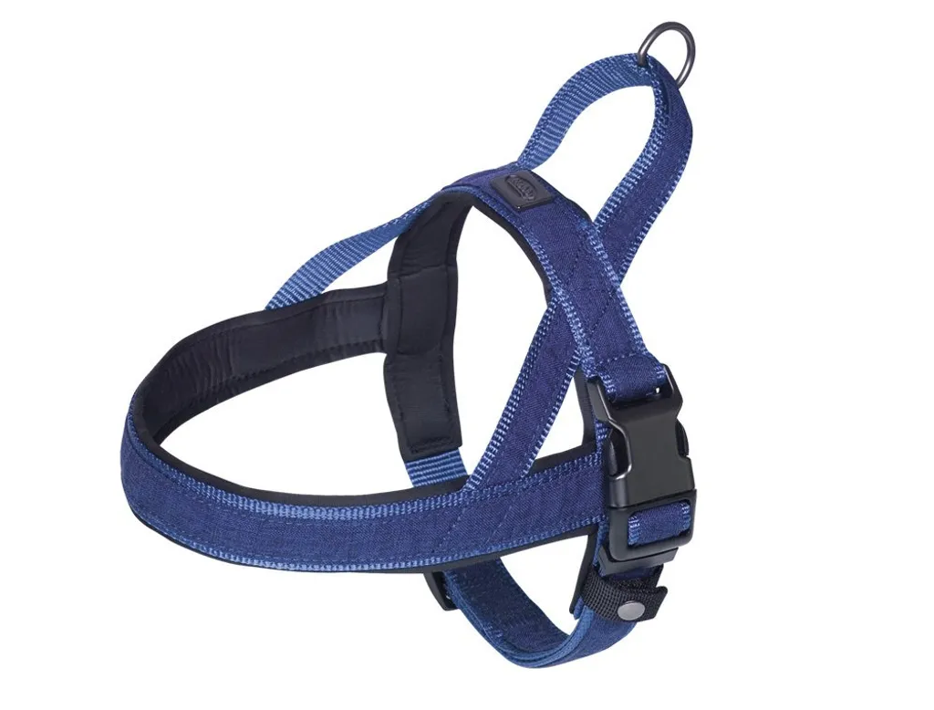 Harnais pour Chien Type Norvégien Nobby Linen Deluxe Bleu Rembourré