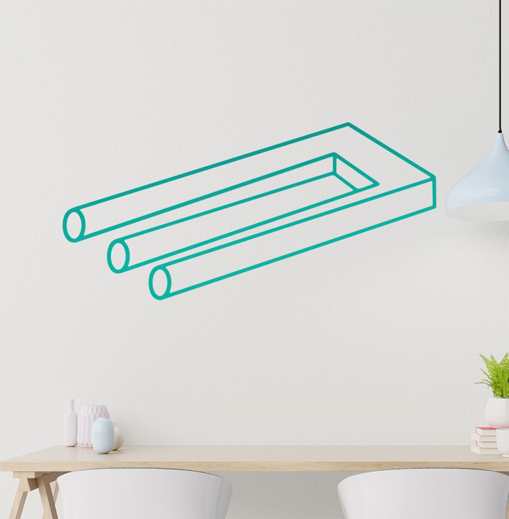 KIWISTAR Optische Täuschung Illusion - Säulen Wandtattoo in 6 Größen - Wandaufkleber Wall Sticker - Dekoration, Küche, Wohnzimmer, Schlafzimme...