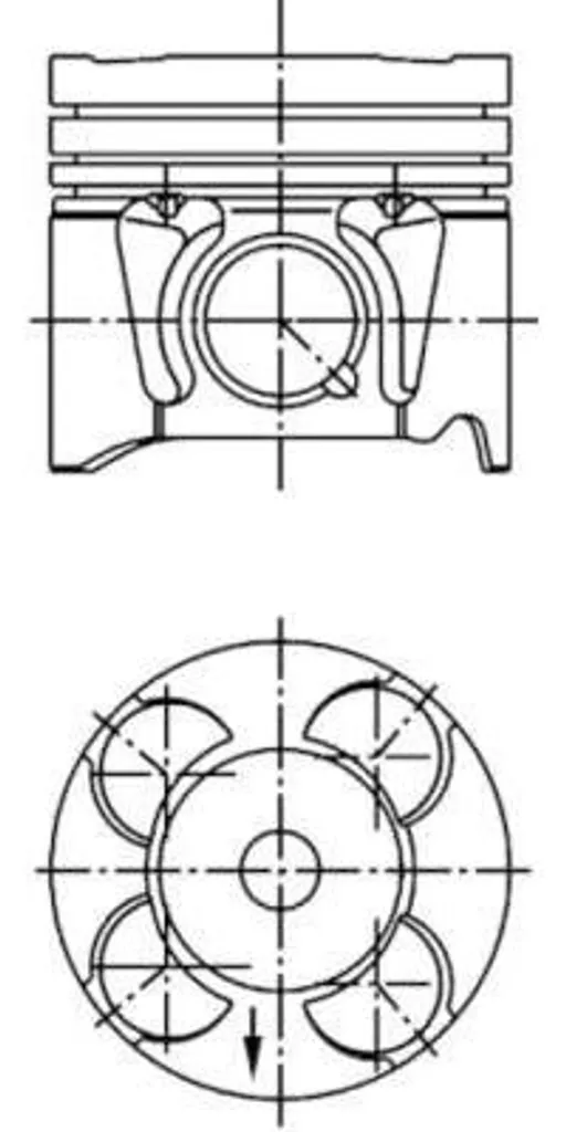 Piston KOLBENSCHMIDT 41660620 pour OPEL Corsa E et VAUXHALL Corsa Mk IV