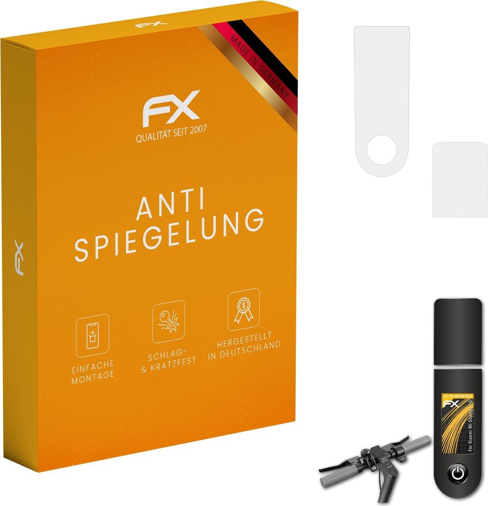 atFoliX FX-Antireflex 2x Schutzfolie kompatibel mit Xiaomi Mi Scooter 1S Displayfolie