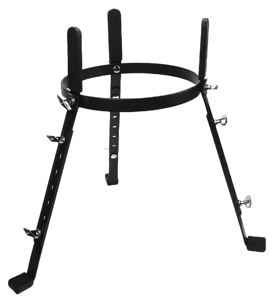 Support Conga pour Concert avec Hauteur Ajustable et Base Stable Noire