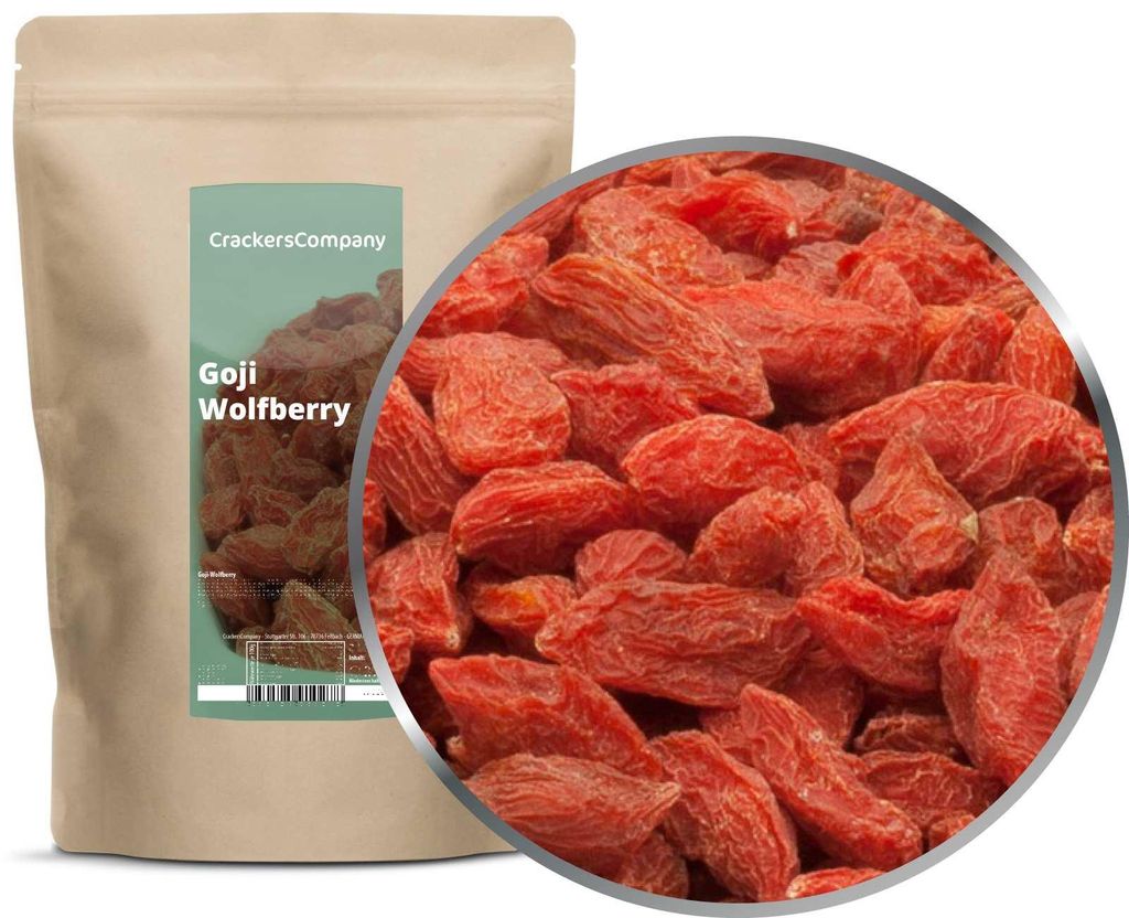 CrackersCompany Goji-Beeren (Goji-Wolfberry), ZIP-Beutel 450 g