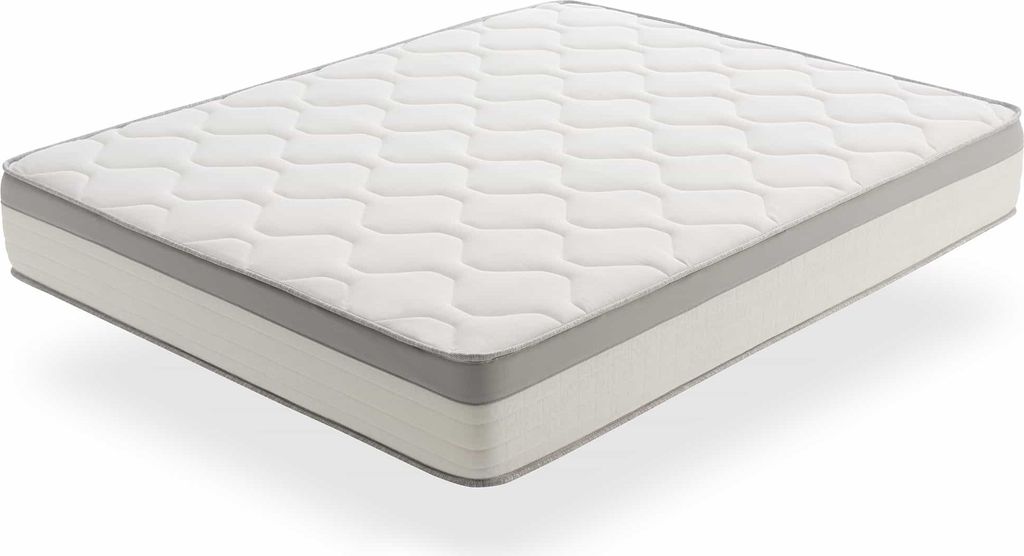 Moonia Spring Max Bagged Springs, Doppelt / volle Größe, High density foam mattress, Medium, Weiß, Viskose, 1350 mm