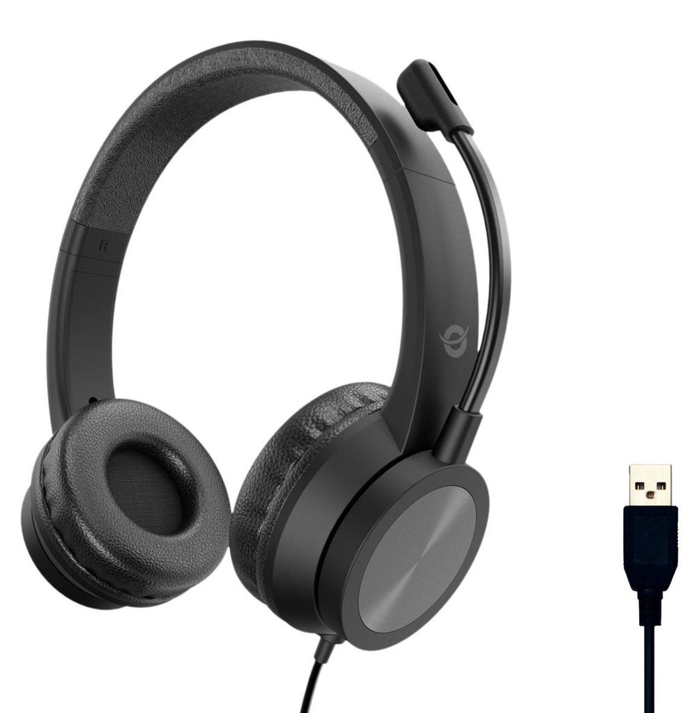 CONCEPTRONIC Headset USB-A Mikro,int.Bed.Stereo 2.0m sw