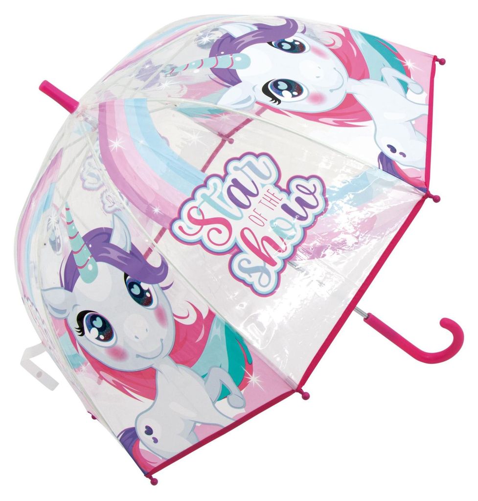 Einhorn Regenschirm - Kinder Stockregenschirm- Kuppelschirm Produktbild 