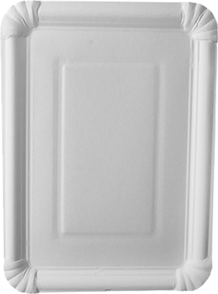 PAPSTAR Papp-Teller eckig, 21,5x29 cm, weiß, "pure" Design Produktbild 