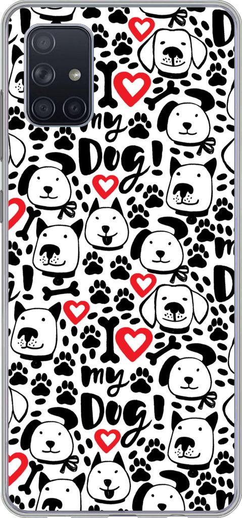 MuchoWow Handyhülle Schutzhülle Hülle für Telefoonhoesje Samsung Galaxy A71 Muster - Hund - Zitat - Jungen - Mädchen - Kinder - Kinder Silik...