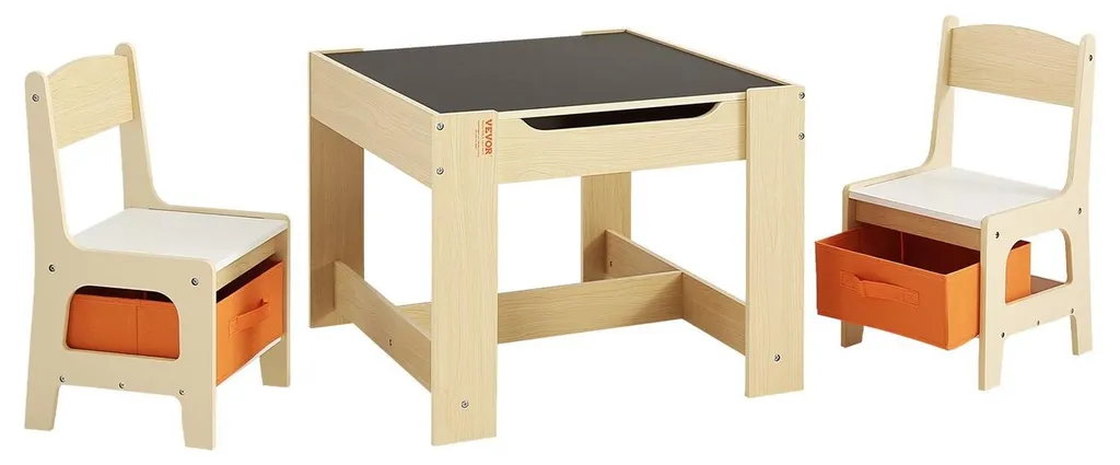 Table et chaises enfant gain de place avec rangement pour jeux et dessins - 9