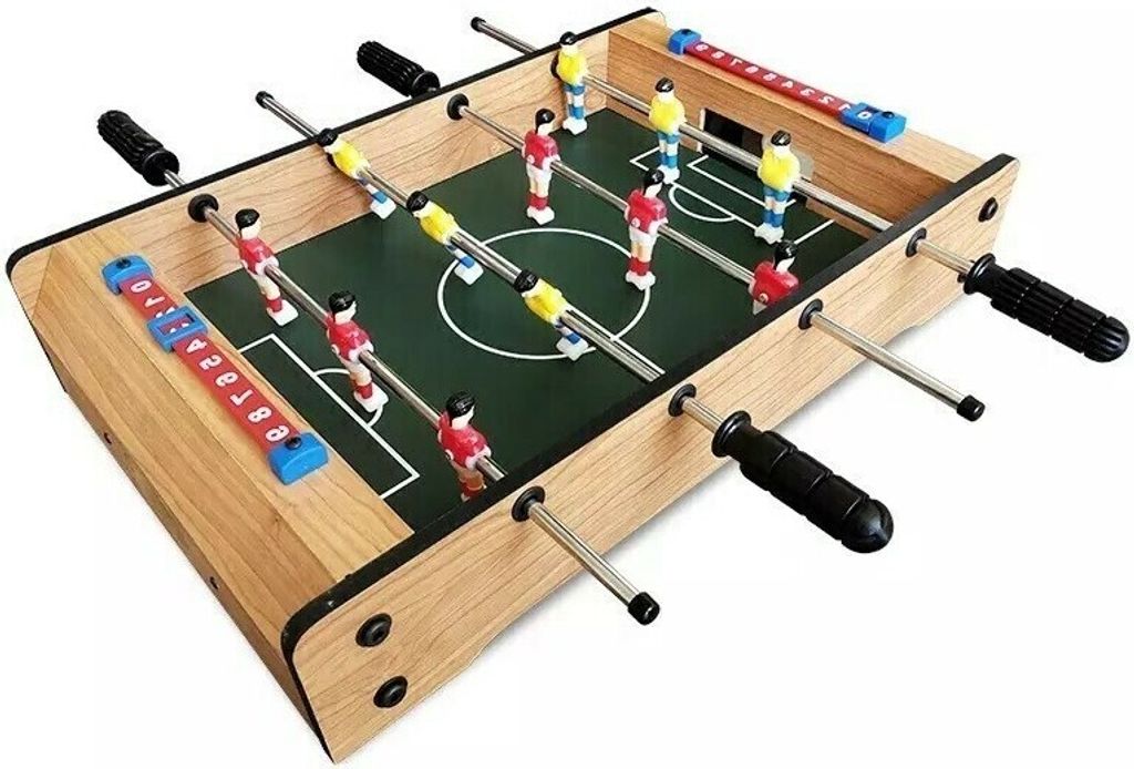 Pegasi Kickertisch Kinder und Erwachsene - Fussballtisch Mini- Fußballtisch - 51x31x9cm - Kinder Tischfussball - Foosball Table - Holz