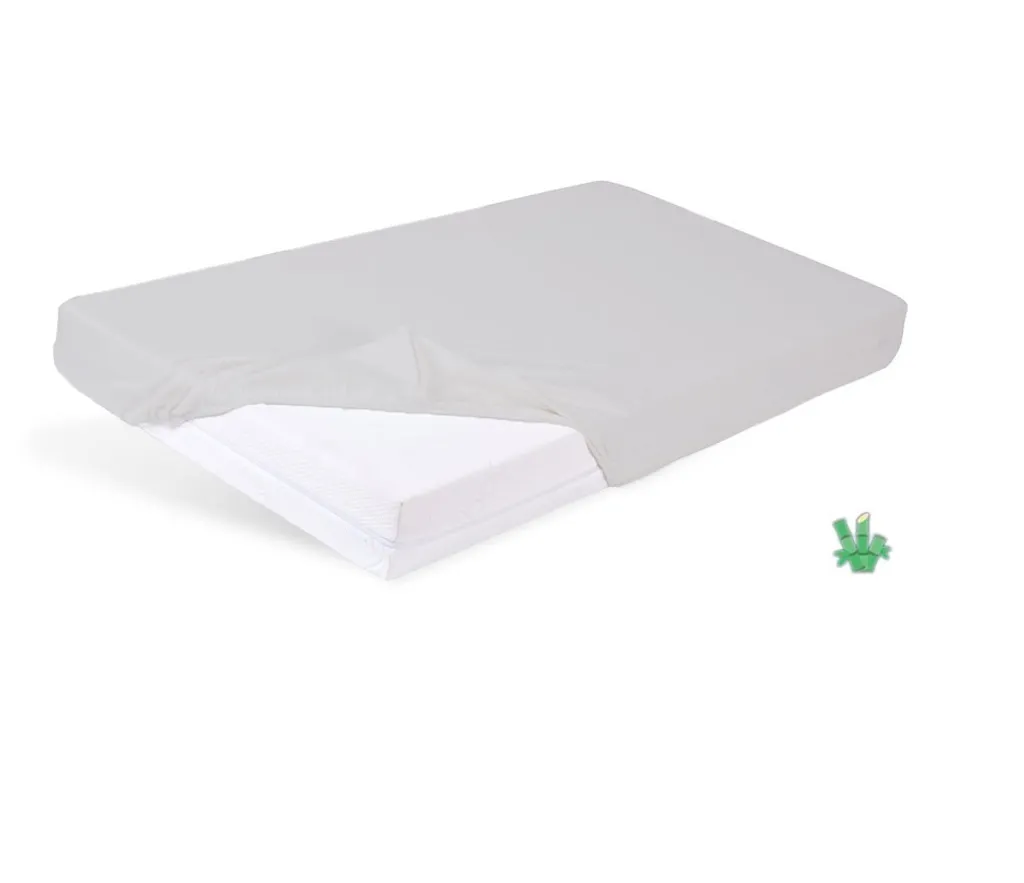 Couette et drap-housse en bambou 160x200cm gris 042 pour lit double