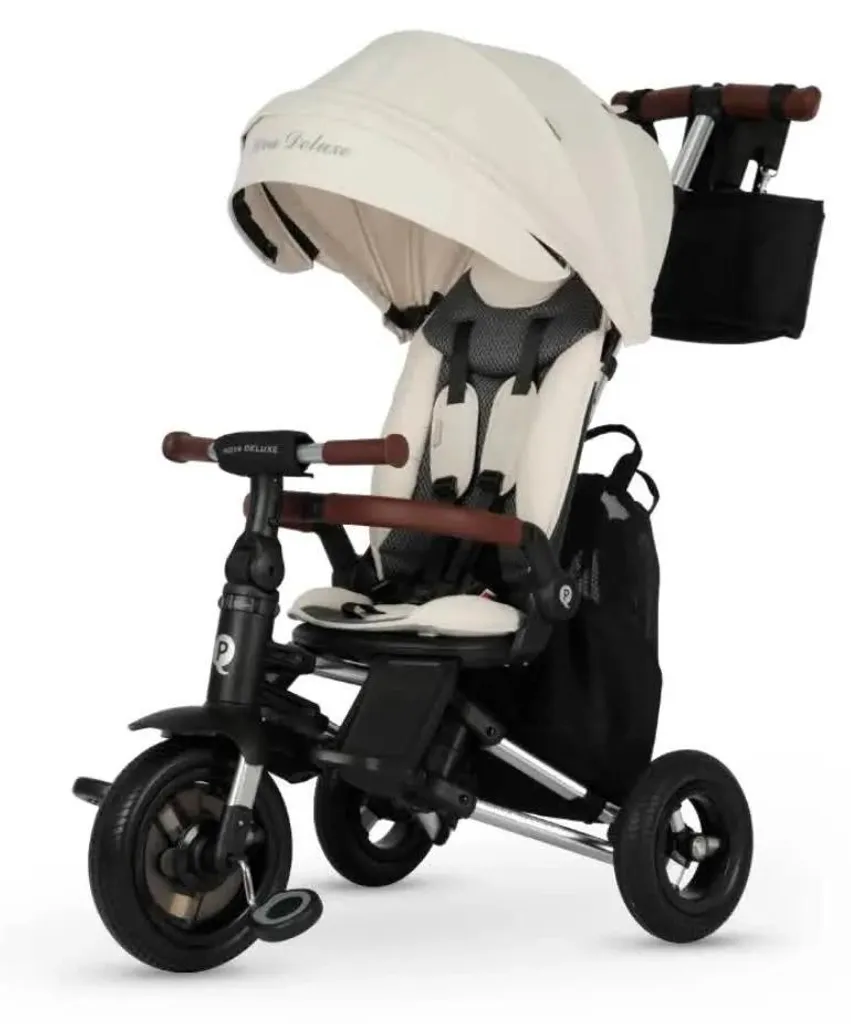 Poussette à trois roues Qplay Nova Deluxe Beige pour voyage et balades