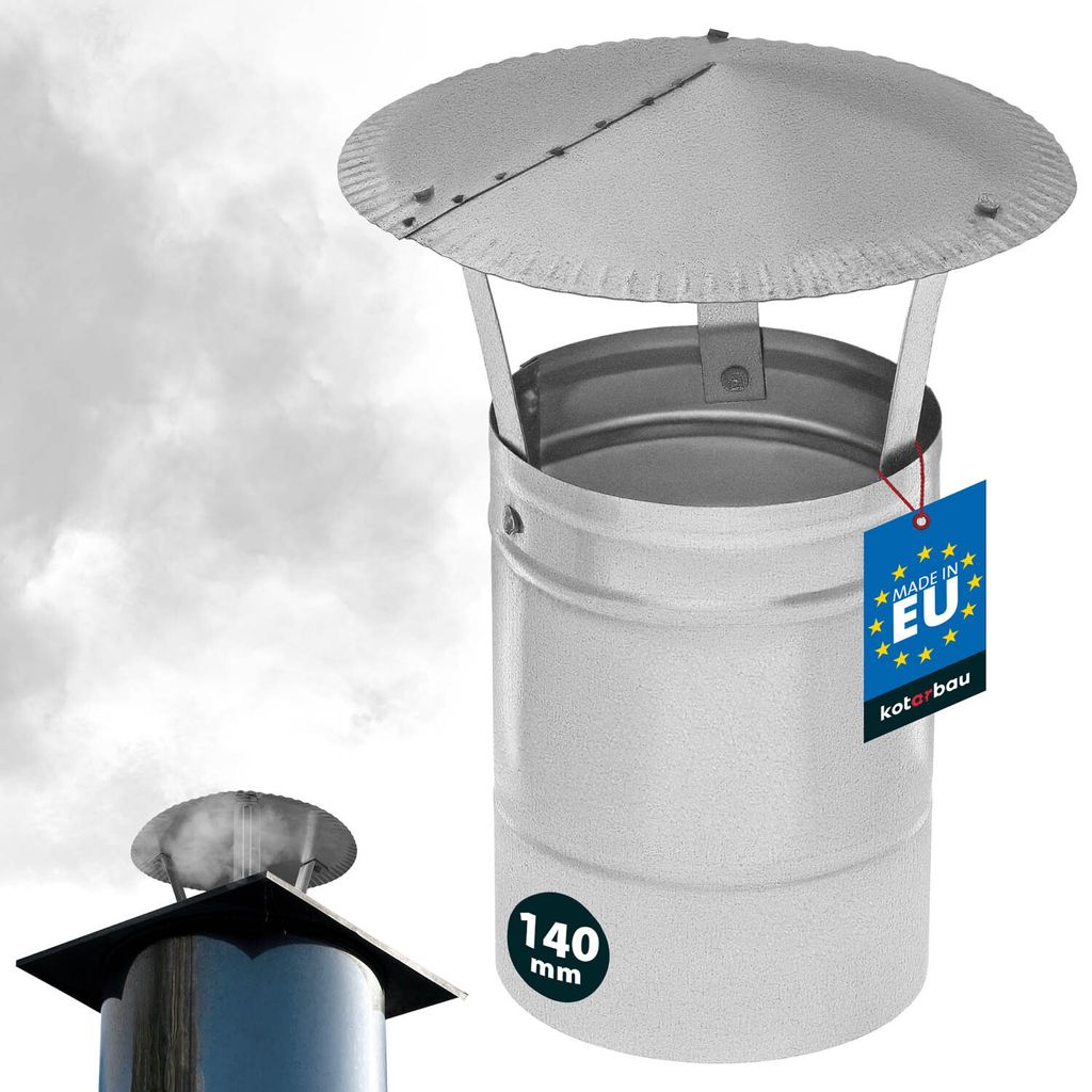 KOTARBAU® Komínová clona z pozinkované oceli 140 mm Obrázek produktu