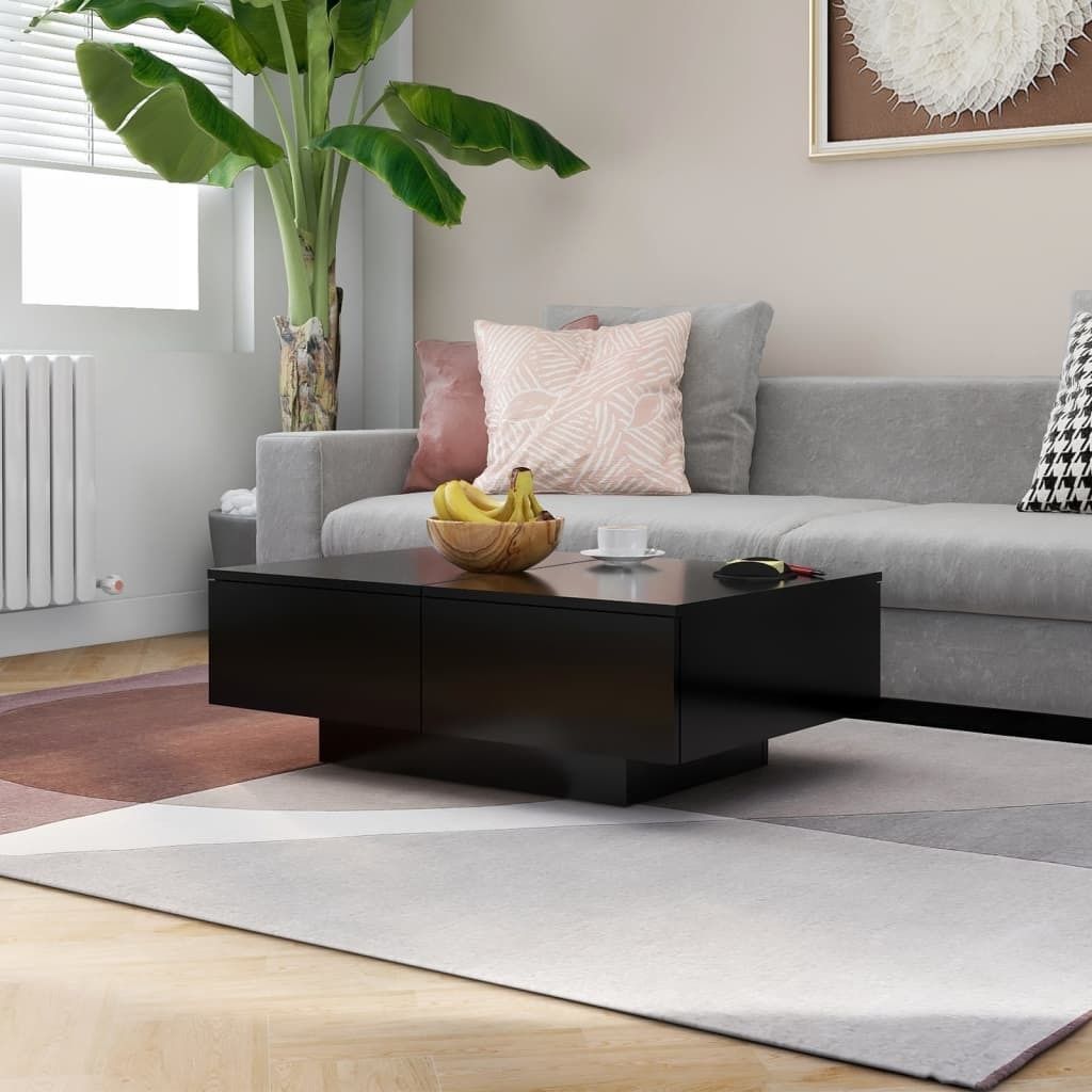 vidaXL Couchtisch Schwarz 90x60x31 cm Holzwerkstoff - Couchtisch - Couchtische - Wohnzimmertisch - Wohnzimmertische