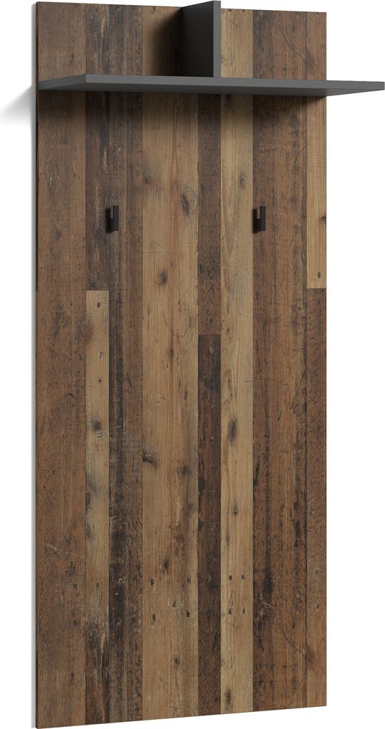 byLIVING Wandpanel Ben, mit Hutablage und Kleiderhaken, in Old Style und anthrazit