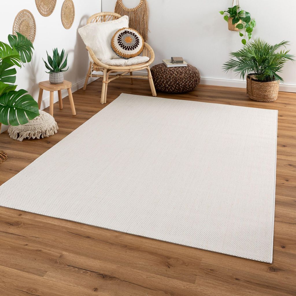 Steffensmeier In- und Outdoorteppich Melbu | Garten, Balkon, Küche | Creme, Größe: 140x200 cm