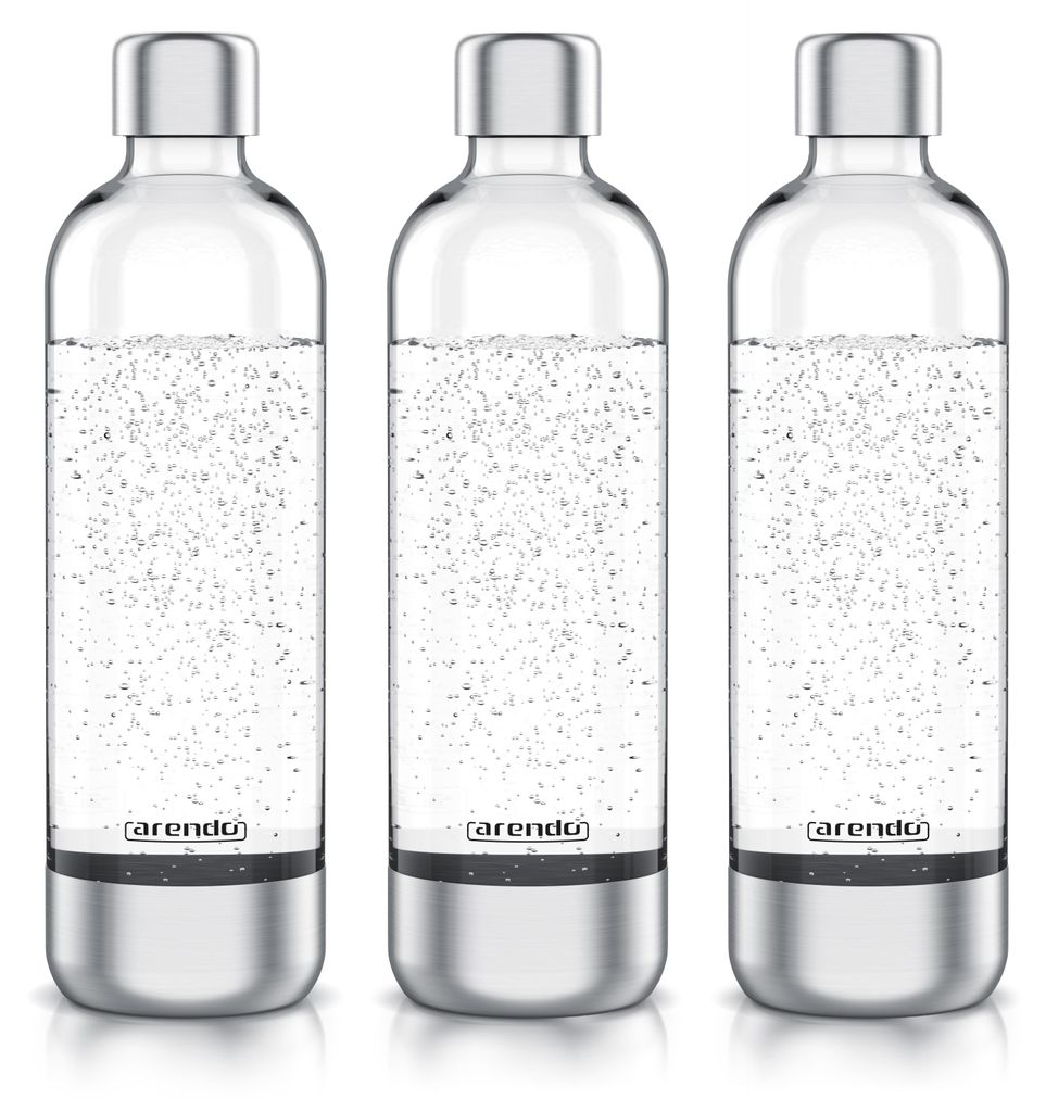 3x Arendo bottiglia per gorgogliatore d'acqua 1l, 1000 ml, Immagine del prodotto 