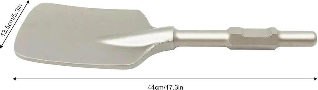 Burin hexagonal pour démolition d'asphalte et argile large de 135 mm
