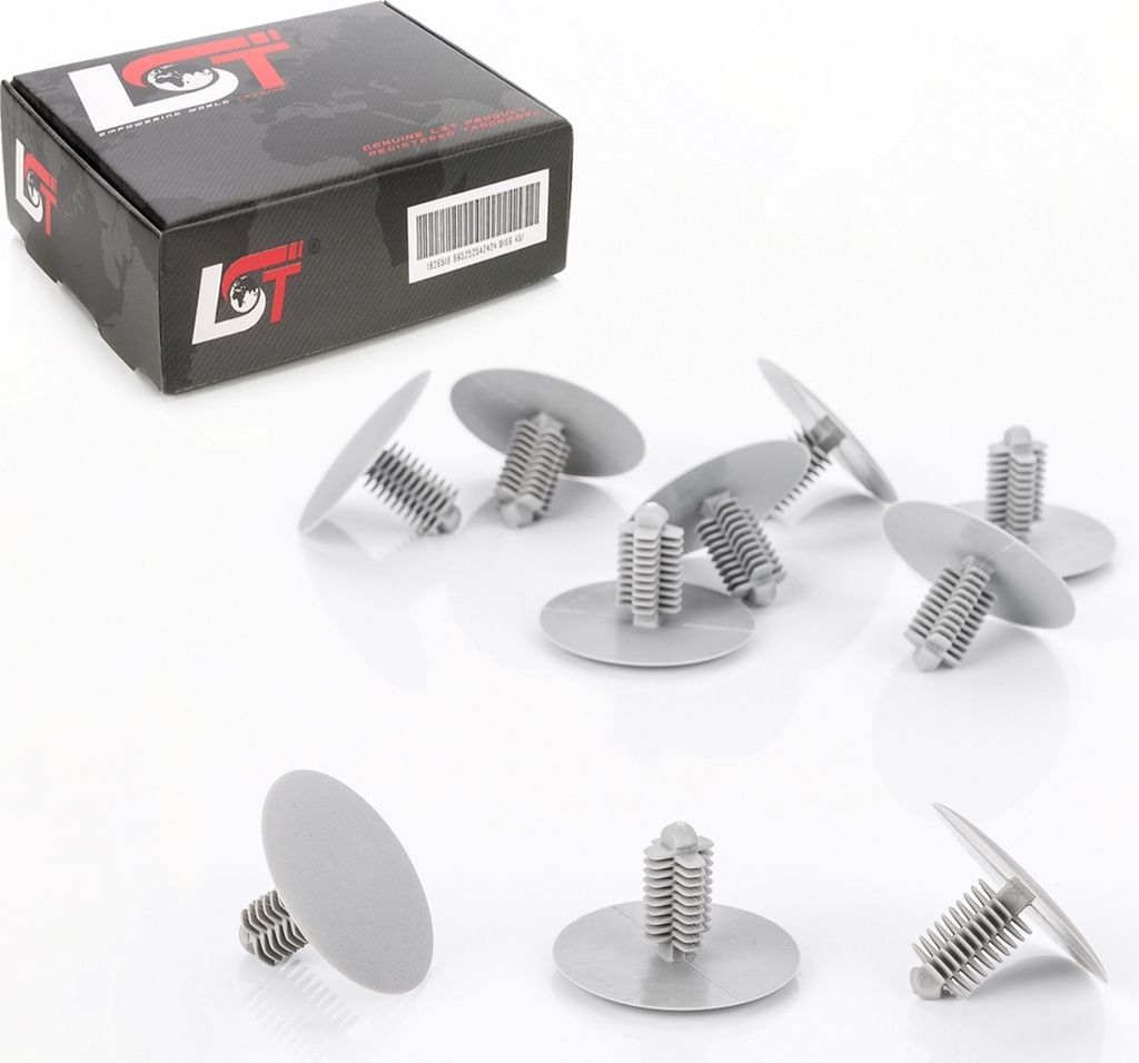 10x VERKLEIDUNG UNIVERSAL TANNENBAUM BEFESTIGUNGS CLIPS Ø 9-10 mm Kopf 36mm