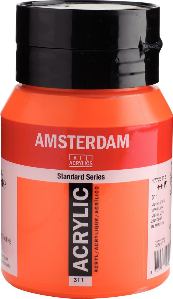 Amsterdam Standard Series Acrylfarbe Flasche 500 ml Zinnober 311