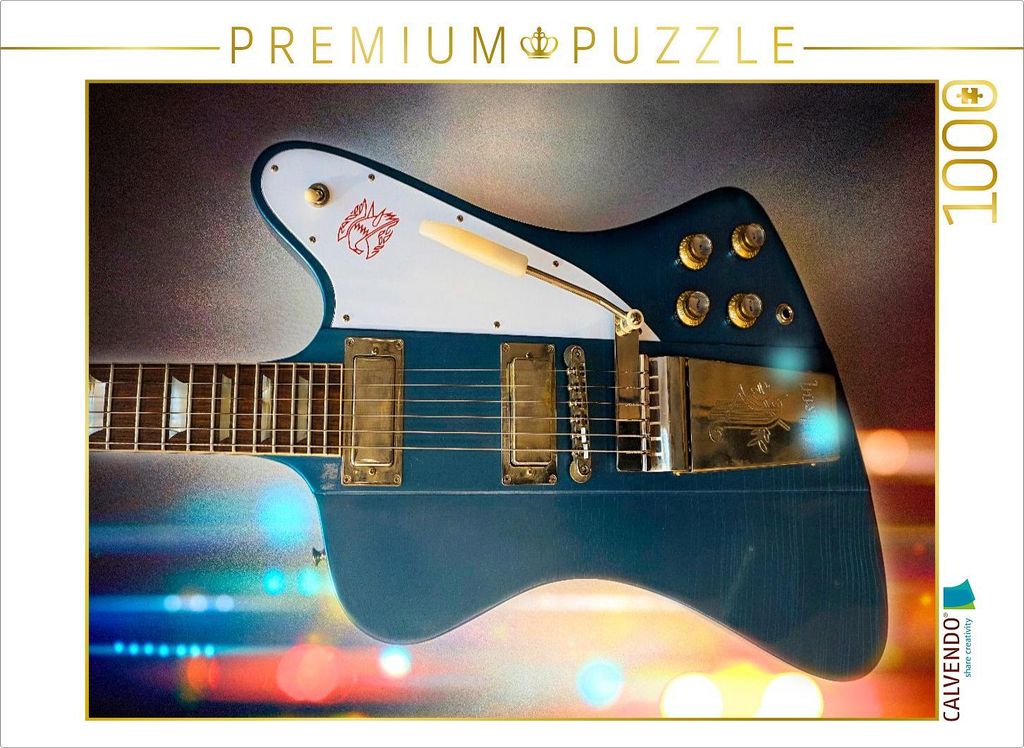 CALVENDO Puzzle Custom E-Gitarre 1963 Firebird V Maestro | 1000 Teile Lege-Größe 64x48cm Foto-Puzzle für glückliche Stunden
