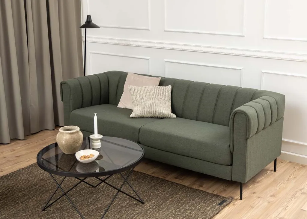 Table basse verre gris Cuxton Ø80cm : gagnez de la place avec style